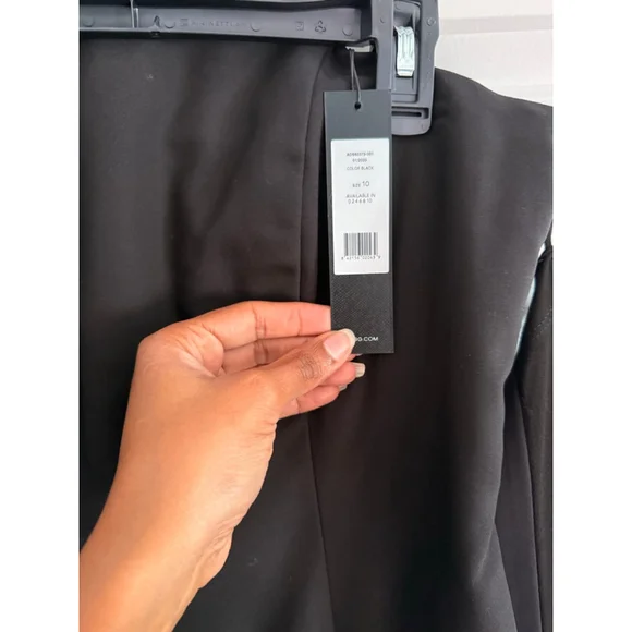 Women's BCBGMAXAZRIA Black Off-the-Shoulder Mini Dress Size 10 - Picture 7 of 9